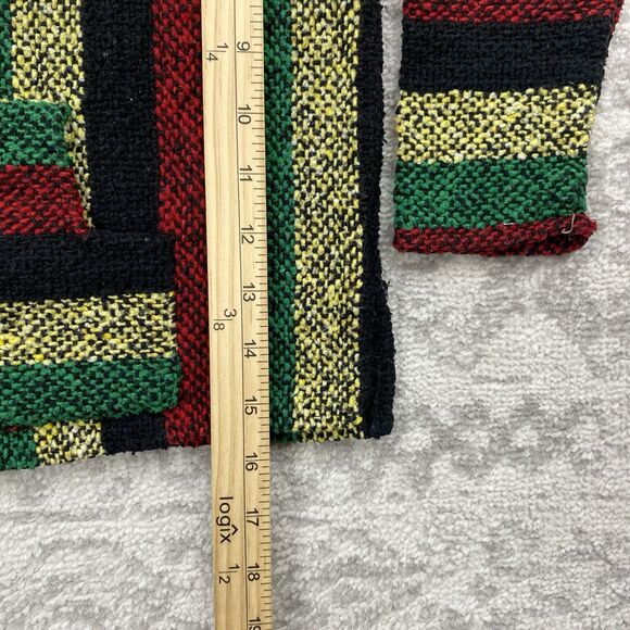 Artesanias Mexican Hippy Poncho Hoodie Sweater Pullover Mexico Kids Size 6 - Picture 2 of 5